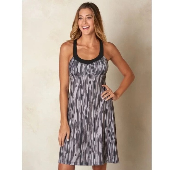 PrAna Shauna Racerback Active Dress, Black Rainblur, Size XS - Picture 1 of 8